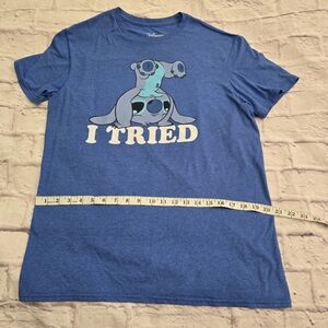 Disney Blue Stitch Short Sleeve Tee Size Medium